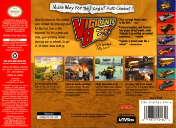 Vigilante 8 (USA) box cover back